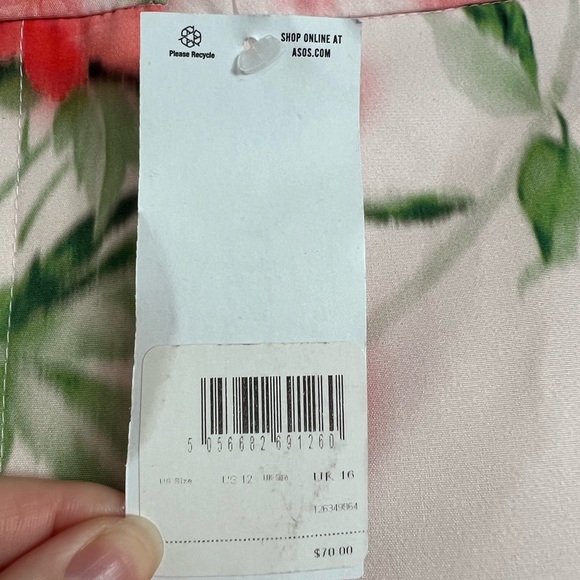 *NWT* ASOS Curve Floral Slit Flare Trousers - Picture 6 of 7